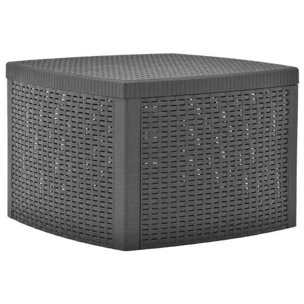 vidaXL Βοηθητικό Τραπέζι Ανθρακί 54 x 54 x 36,5 εκ. Πλαστικό