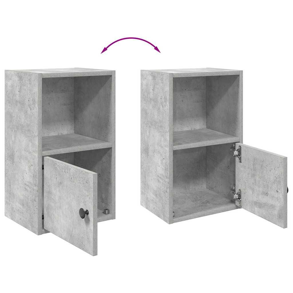 vidaXL Βιβλιοθήκη Γκρι Σκυροδέματος 31x24x52 εκ. Επεξεργ. Ξύλο