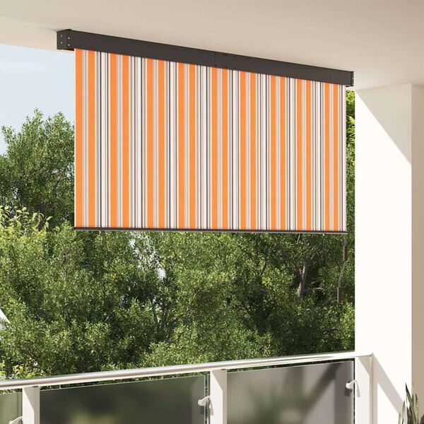 vidaXL Εξωτερικό ρολό Striped Κίτρινο και μπλε 200 x 250 εκ. ύφασμα