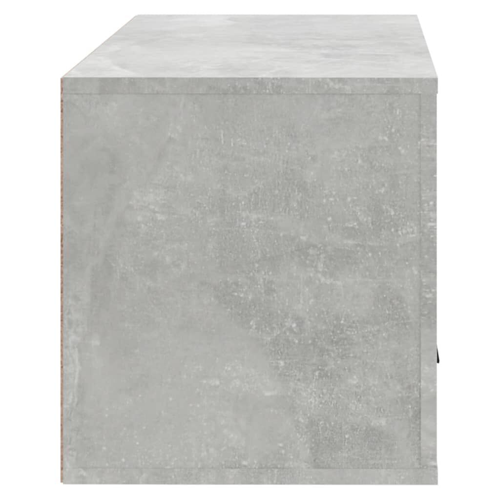 vidaXL Παπουτσοθήκη Επιτοίχια Γκρι Σκυρ. 70x35x38 εκ. Επεξεργ. Ξύλο