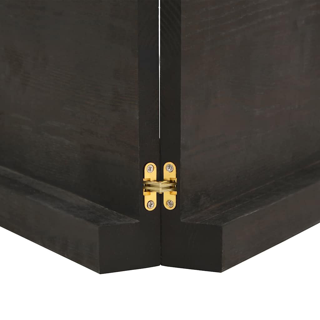 vidaXL Ράφι Τοίχου Σκούρο Καφέ 220x60x(2-6) εκ. Επεξ. Μασίφ Ξύλο Δρυός