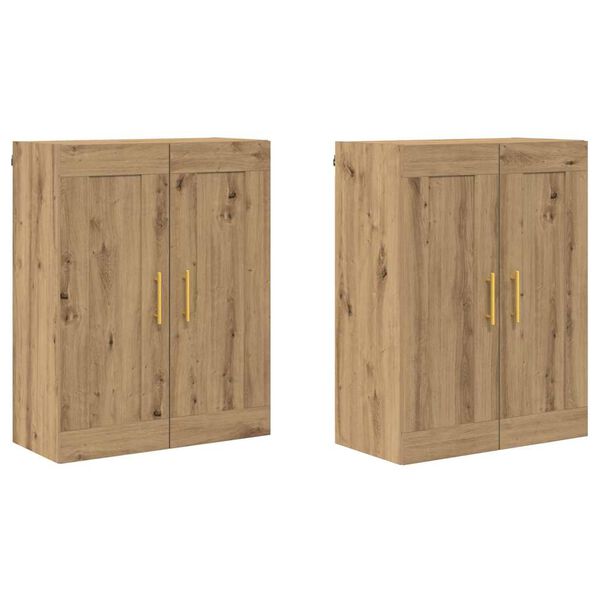 vidaXL &Nu;&tau;&omicron;&upsilon;&lambda;ά&pi;&alpha; &tau;&omicron;ί&chi;&omicron;&upsilon; &Epsilon;&pi;&iota;&tau;&omicron;ί&chi;&iota;&omicron; 2 pcs Artisan Oak 69,5 x 34 x 90 &epsilon;&kappa;.