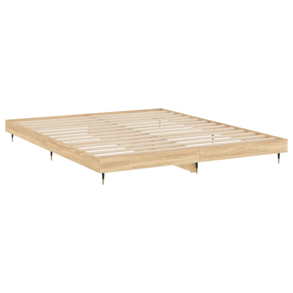 vidaXL Πλαίσιο Κρεβατιού Χωρ. Στρώμα Sonoma Δρυς 140x200εκ. Επ. Ξύλο