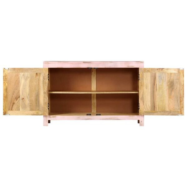 vidaXL Ντουλάπι Ανοιχτό Ροζ 110 x 35 x 70 εκ. από Μασίφ Ξύλο Μάνγκο