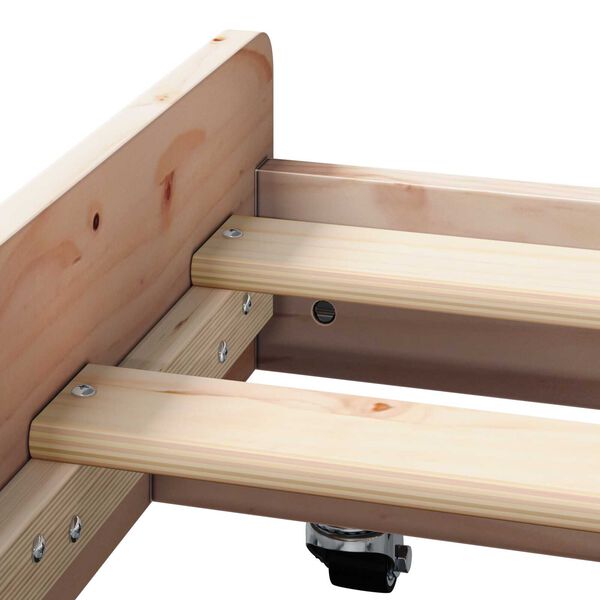 vidaXL Κρεβάτι Φυσικό Μασίφ ξύλο πεύκου 90 x 190 cm