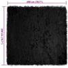 vidaXL Ψεύτικο Δέρμα Προβάτου Χαλί Μαύρο 200 x 200 cm Πολυεστέρας