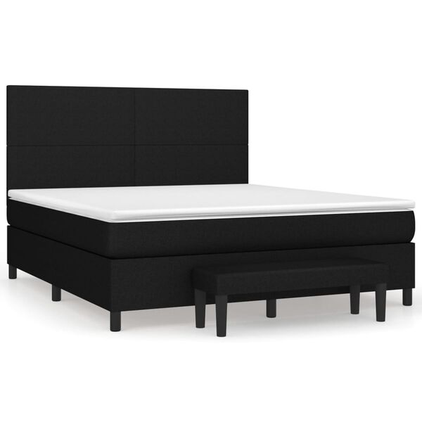 vidaXL &Kappa;&rho;&epsilon;&beta;ά&tau;&iota; Boxspring &mu;&epsilon; &Sigma;&tau;&rho;ώ&mu;&alpha; &Mu;&alpha;ύ&rho;&omicron; 160x200 &epsilon;&kappa;. &Upsilon;&phi;&alpha;&sigma;&mu;ά&tau;&iota;&nu;&omicron;