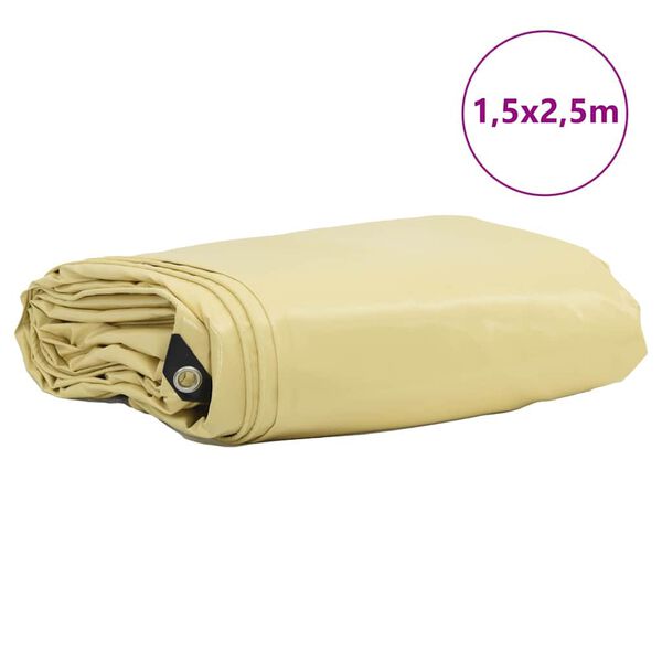 vidaXL &Tau;έ&nu;&tau;&alpha; 650g / m&sup2; &Mu;&pi;&epsilon;&zeta; 1,5 x 2,5 &mu; &Kappa;&alpha;&mu;&beta;ά&sigmaf; &mu;&epsilon; &epsilon;&pi;&iota;&kappa;ά&lambda;&upsilon;&psi;&eta; PVC