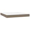vidaXL &Kappa;&rho;&epsilon;&beta;ά&tau;&iota; Boxspring &mu;&epsilon; &Sigma;&tau;&rho;ώ&mu;&alpha; & LED Taupe 180x200 &epsilon;&kappa;. &Upsilon;&phi;&alpha;&sigma;&mu;ά&tau;&iota;&nu;&omicron;