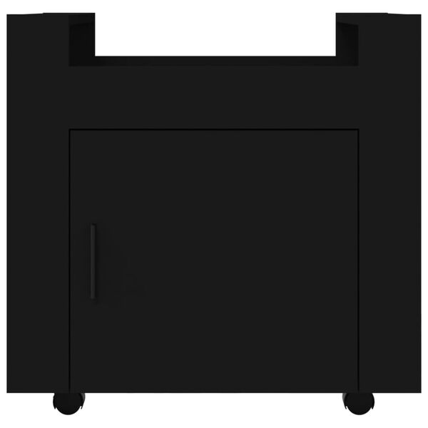 vidaXL Τρόλεϊ Γραφείου Μαύρο 60 x 45 x 60 εκ. από Επεξεργασμένο Ξύλο