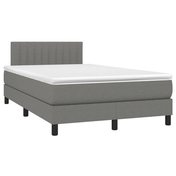 vidaXL &Kappa;&rho;&epsilon;&beta;ά&tau;&iota; Boxspring &mu;&epsilon; &Sigma;&tau;&rho;ώ&mu;&alpha; & LED &Sigma;&kappa;.&Gamma;&kappa;&rho;&iota; 120x190&epsilon;&kappa;. &Upsilon;&phi;&alpha;&sigma;&mu;ά&tau;&iota;&nu;&omicron;