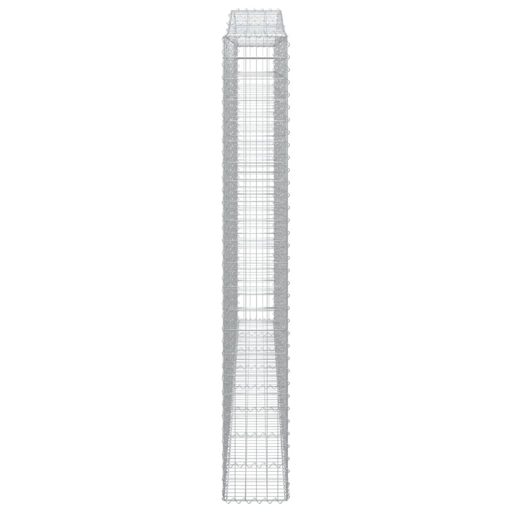 vidaXL Συρματοκιβώτια Τοξωτά 2 τεμ. 400x30x220/240 εκ. Γαλβαν. Ατσάλι