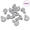 vidaXL &Beta;ί&delta;&alpha; &kappa;&lambda;&epsilon;&iota;&delta;ώ&mu;&alpha;&tau;&omicron;&sigmaf; &Mu;&omicron;&nu;ό&chi;&rho;&omega;&mu;&omicron; 12 pcs &Alpha;&sigma;&eta;&mu;ί M6 x 12 mm &Alpha;&tau;&sigma;ά&lambda;&iota;
