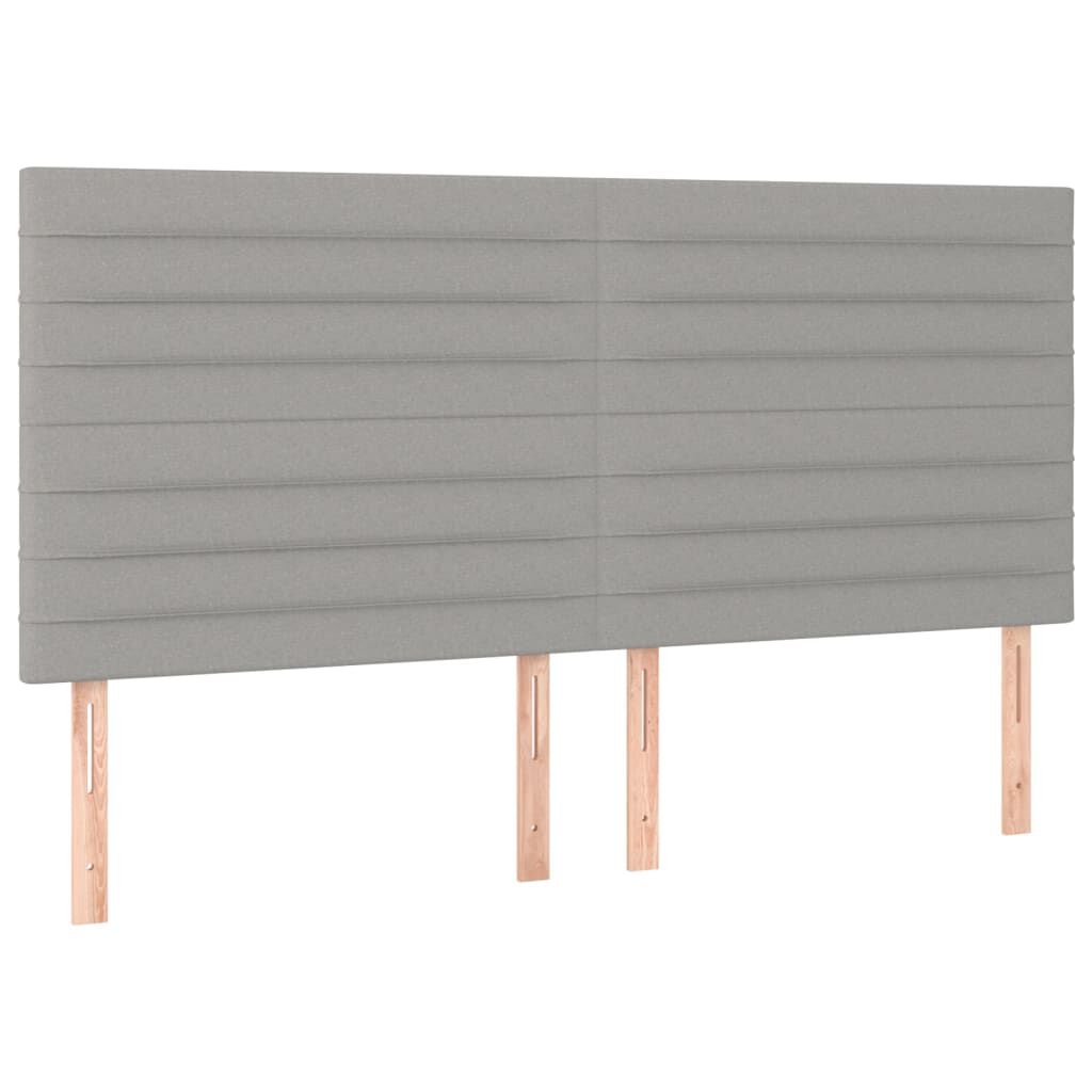 vidaXL Κεφαλάρια Κρεβατιού 4 τεμ. Αν. Γκρι 80 x 5 x 78/88εκ.Υφασμάτινο