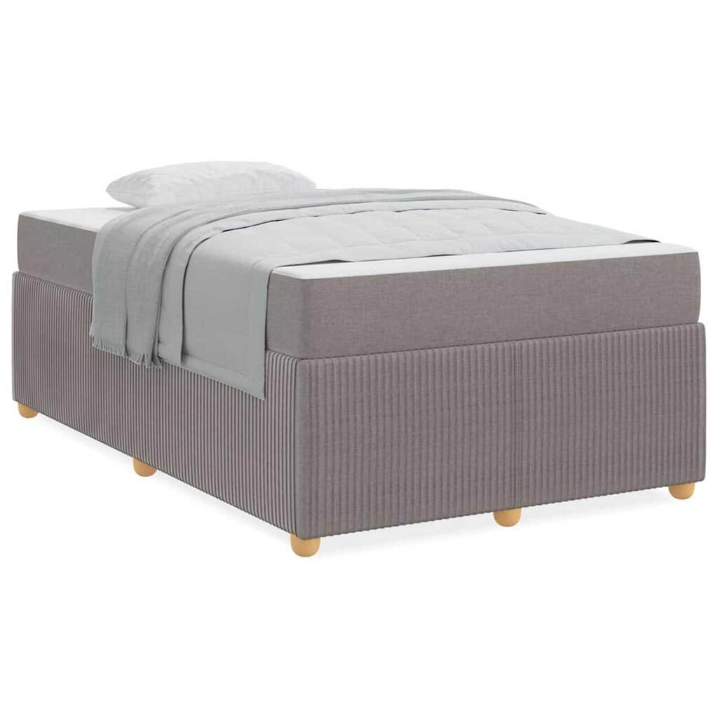 vidaXL Σκελετός κρεβατιού με στρώμα Taupe 120 x 190 cm ύφασμα