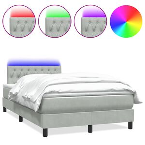 vidaXL &Kappa;&rho;&epsilon;&beta;ά&tau;&iota; Boxspring &mu;&epsilon; &Sigma;&tau;&rho;ώ&mu;&alpha; & LED &Alpha;&nu;&omicron;&iota;&chi;&tau;ό &Gamma;&kappa;&rho;&iota; 120x210 &epsilon;&kappa;. &Beta;&epsilon;&lambda;&omicron;ύ&delta;&iota;&nu;&omicron;