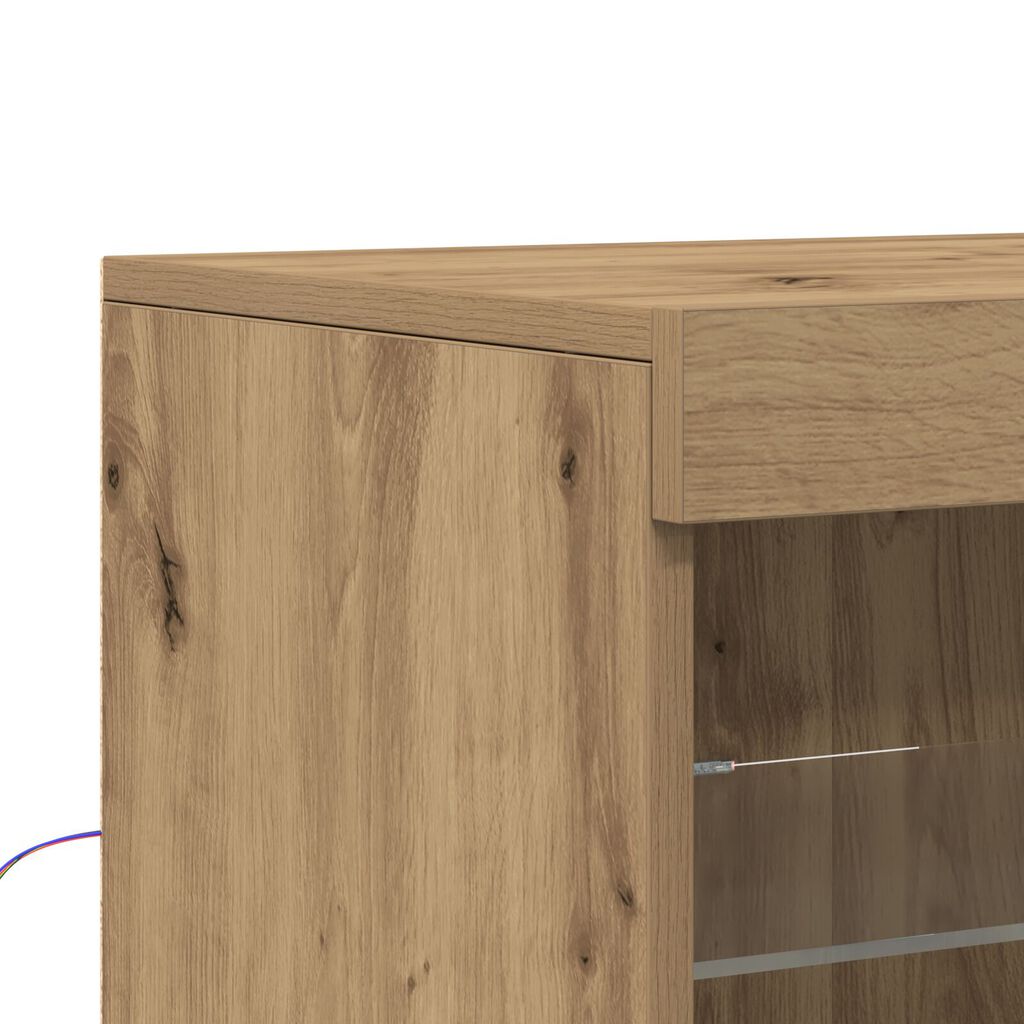 vidaXL Μπουφές με LED Φωτισμό Artisan Oak 41x37x67 εκ.