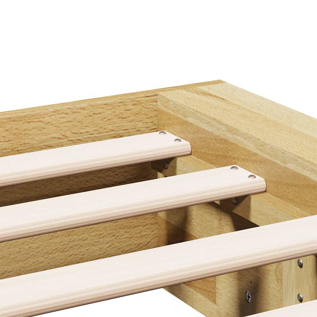 vidaXL Πλαίσιο κρεβατιού χωρίς στρώμα 80x200 cm μασίφ ξύλο δρυς