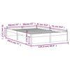 vidaXL Πλαίσιο Κρεβατιού Μελί 120x190 εκ. Μασίφ Ξύλο Small Double
