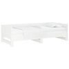 vidaXL Καναπές Κρεβάτι Συρόμενος Λευκός 2x(80x200) εκ. από Μασίφ Πεύκο