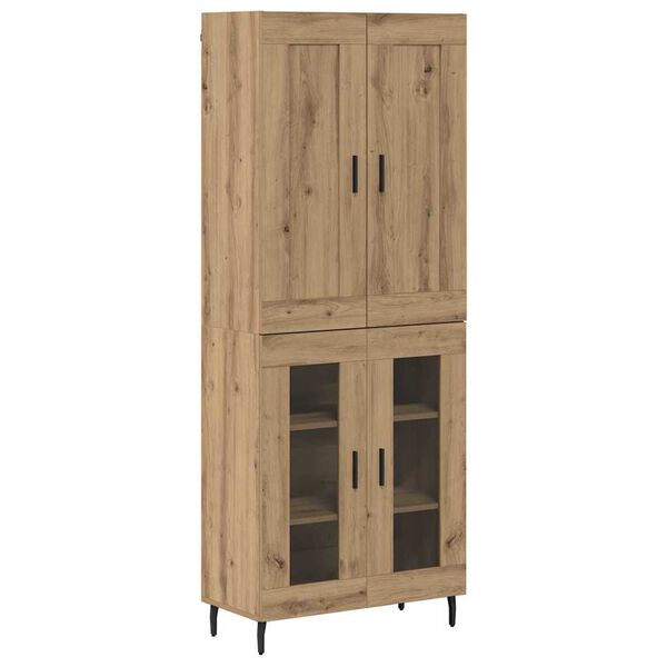 vidaXL Highboard 2 pcs Artisan Oak &Epsilon;&pi;&epsilon;&xi;&epsilon;&rho;&gamma;&alpha;&sigma;&mu;έ&nu;&omicron; &xi;ύ&lambda;&omicron;