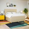 vidaXL &Kappa;&rho;&epsilon;&beta;ά&tau;&iota; Boxspring &mu;&epsilon; &Sigma;&tau;&rho;ώ&mu;&alpha; &Kappa;&rho;&epsilon;&mu; 200x200 &epsilon;&kappa;. &Upsilon;&phi;&alpha;&sigma;&mu;ά&tau;&iota;&nu;&omicron;