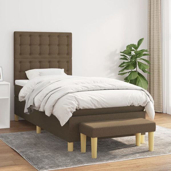 vidaXL &Kappa;&rho;&epsilon;&beta;ά&tau;&iota; Boxspring &mu;&epsilon; &Sigma;&tau;&rho;ώ&mu;&alpha; &Sigma;&kappa;&omicron;ύ&rho;&omicron; &Kappa;&alpha;&phi;έ 100x200 &epsilon;&kappa;. &Upsilon;&phi;&alpha;&sigma;&mu;ά&tau;&iota;&nu;&omicron;
