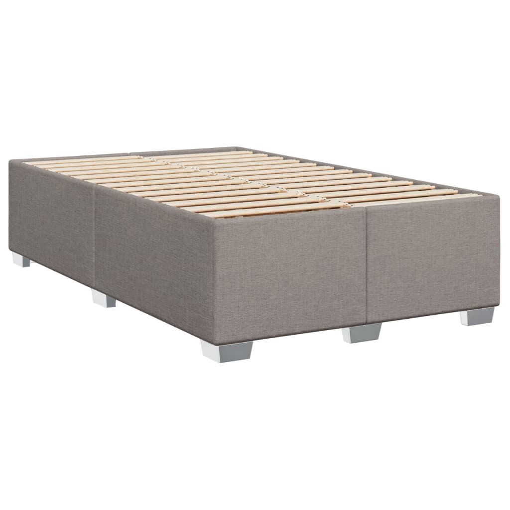 vidaXL Κρεβάτι Boxspring με Στρώμα Taupe 100 x 200 εκ. Υφασμάτινο