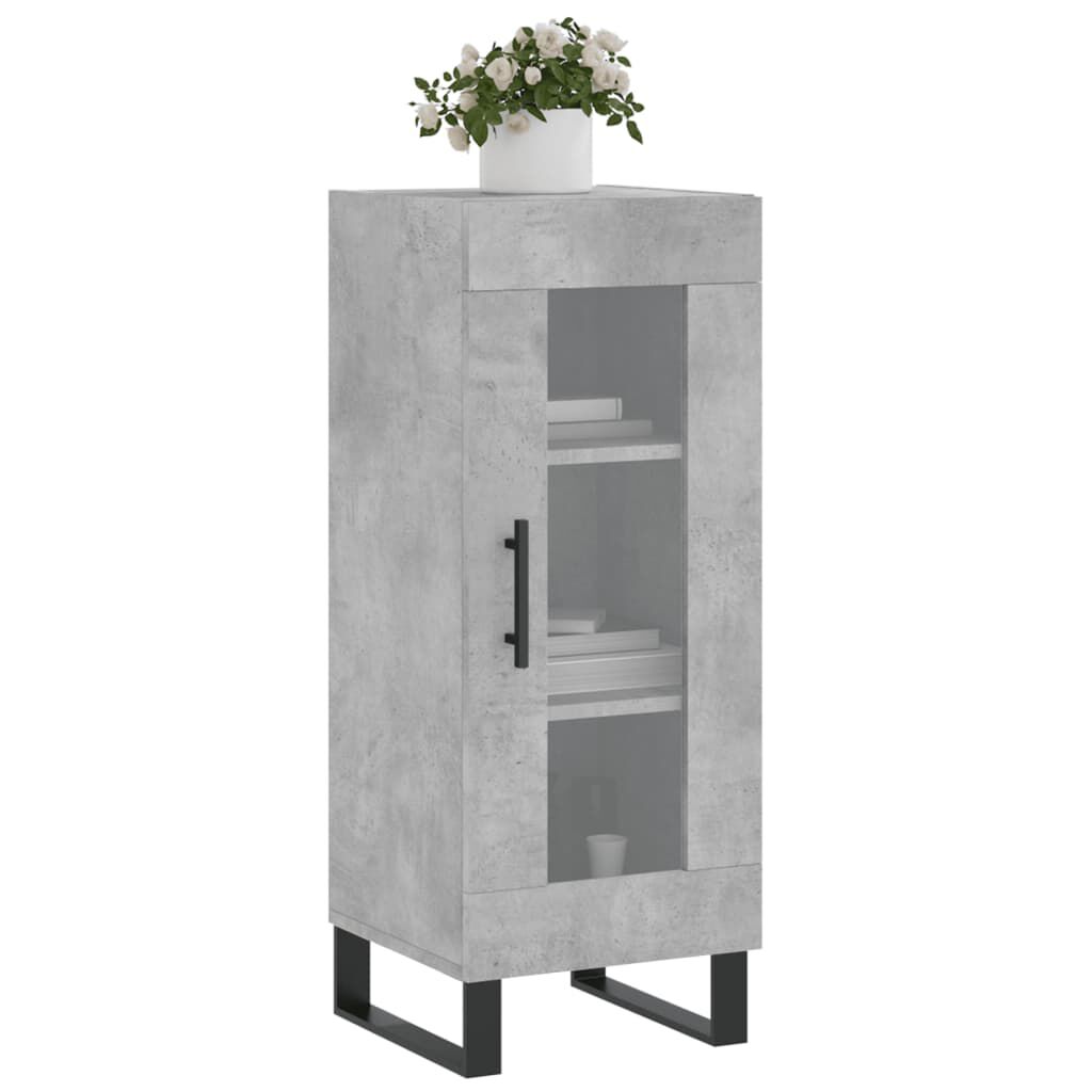 vidaXL Ντουλάπι Γκρι Σκυροδέματος 34,5x34x90 εκ. Επεξεργασμένο Ξύλο