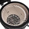 vidaXL Ψησταριά Καπνιστήριο Kamado 2 σε 1 Μαύρη 56 εκ. Κεραμική