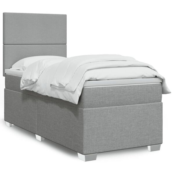 vidaXL &Kappa;&rho;&epsilon;&beta;ά&tau;&iota; Boxspring &mu;&epsilon; &Sigma;&tau;&rho;ώ&mu;&alpha; &Alpha;&nu;&omicron;&iota;&chi;&tau;ό &Gamma;&kappa;&rho;&iota; 90x190 &epsilon;&kappa;. &Upsilon;&phi;&alpha;&sigma;&mu;ά&tau;&iota;&nu;&omicron;
