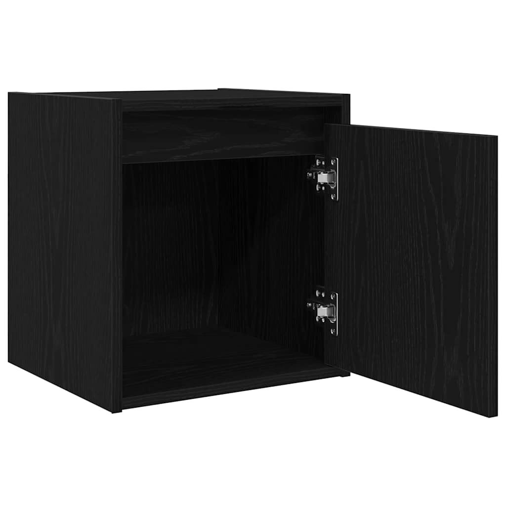 vidaXL Επίτοιχο κομοδίνο μαύρο 38x34x40 cm