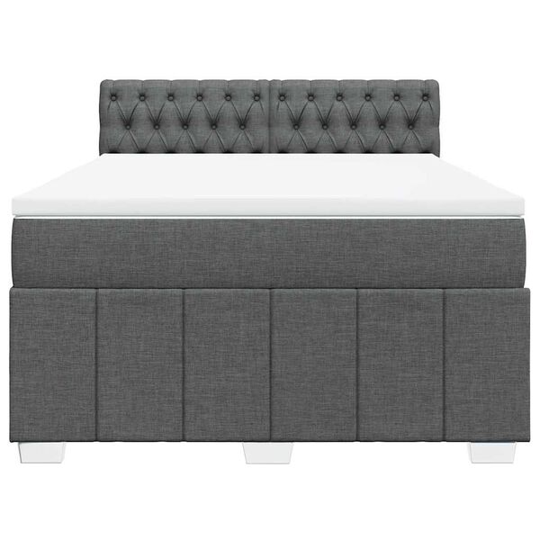 vidaXL &Kappa;&rho;&epsilon;&beta;ά&tau;&iota; Boxspring &mu;&epsilon; &Sigma;&tau;&rho;ώ&mu;&alpha; &Sigma;&kappa;&omicron;ύ&rho;&omicron; &Gamma;&kappa;&rho;&iota; 140x190 &epsilon;&kappa;. &Upsilon;&phi;&alpha;&sigma;&mu;ά&tau;&iota;&nu;&omicron;