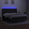 vidaXL &Kappa;&rho;&epsilon;&beta;ά&tau;&iota; Boxspring &mu;&epsilon; &Sigma;&tau;&rho;ώ&mu;&alpha; & LED &Mu;&alpha;ύ&rho;&omicron; 160x200 &epsilon;&kappa;. &Upsilon;&phi;&alpha;&sigma;&mu;ά&tau;&iota;&nu;&omicron;