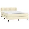 vidaXL &Kappa;&rho;&epsilon;&beta;ά&tau;&iota; Boxspring &mu;&epsilon; &Sigma;&tau;&rho;ώ&mu;&alpha; &Kappa;&rho;&epsilon;&mu; 140x200&epsilon;&kappa;. &alpha;&pi;ό &Sigma;&upsilon;&nu;&theta;&epsilon;&tau;&iota;&kappa;ό &Delta;έ&rho;&mu;&alpha;