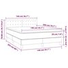 vidaXL &Kappa;&rho;&epsilon;&beta;ά&tau;&iota; Boxspring &mu;&epsilon; &Sigma;&tau;&rho;ώ&mu;&alpha; & LED &Sigma;&kappa;.&Gamma;&kappa;&rho;&iota; 140x200 &epsilon;&kappa; &Upsilon;&phi;&alpha;&sigma;&mu;ά&tau;&iota;&nu;&omicron;