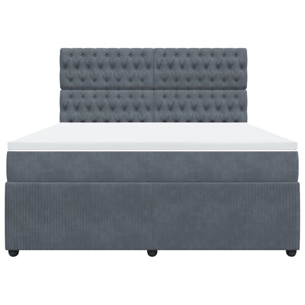 vidaXL &Kappa;&rho;&epsilon;&beta;ά&tau;&iota; Boxspring &mu;&epsilon; &Sigma;&tau;&rho;ώ&mu;&alpha; &Sigma;&kappa;&omicron;ύ&rho;&omicron; &Gamma;&kappa;&rho;&iota; 180x200 &epsilon;&kappa;. &Beta;&epsilon;&lambda;&omicron;ύ&delta;&iota;&nu;&omicron;