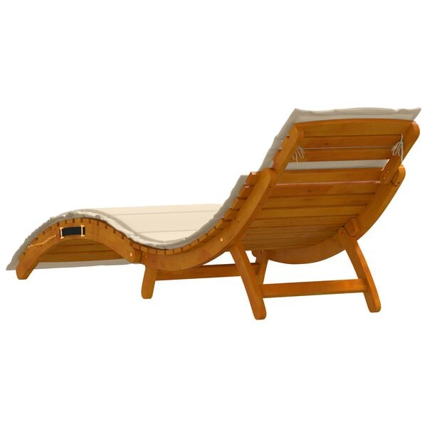 vidaXL Ξαπλώστρα 2 pcs Μπεζ 184 x 55 x 64 εκ Μασίφ ξύλο ακακίας
