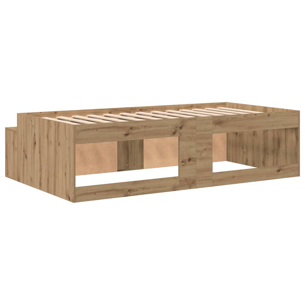 vidaXL Κρεβάτι με αποθηκευτικό χώρο artisan δρυς 80 x 200 cm