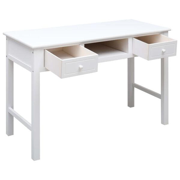 vidaXL Γραφείο Λευκό 110 x 45 x 76 εκ. Ξύλινο