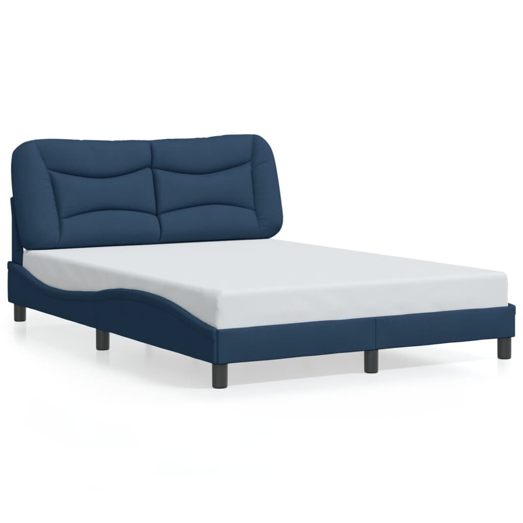 vidaXL Πλαίσιο κρεβατιού χωρίς στρώμα μπλε 120x200cm ύφασμα