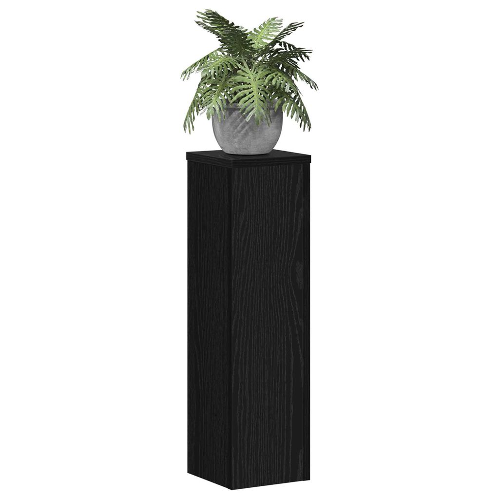 vidaXL Βάσεις Φυτών 2 τεμάχια Μαύρης Δρυός 17x17x60 εκ. Επεξεργασμένο Ξύλο