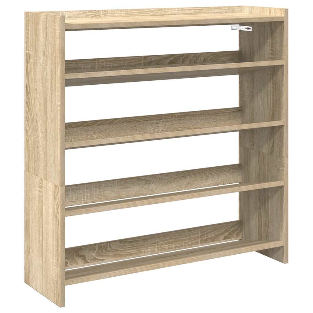 Ράφι παπουτσιών vidaXL Sonoma Oak 80x25x81 cm Κατασκευασμένο ξύλο