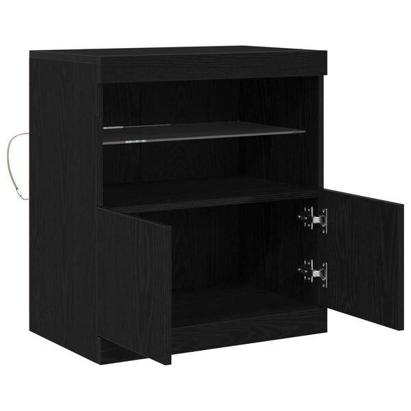 vidaXL Πλαϊνό γραφείο Μαύρο 60 x 37 x 67 εκ Επεξεργασμένο ξύλο