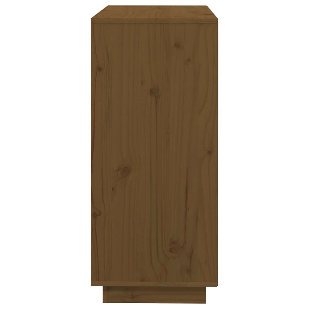 vidaXL Ντουλάπι Καφέ Μελί 74 x 35 x 80 εκ. από Μασίφ Ξύλο Πεύκου