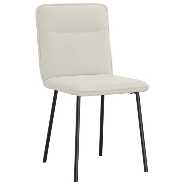 vidaXL Καρέκλες Τραπεζαρίας 2 τεμ. Κρεμ Βελούδινες