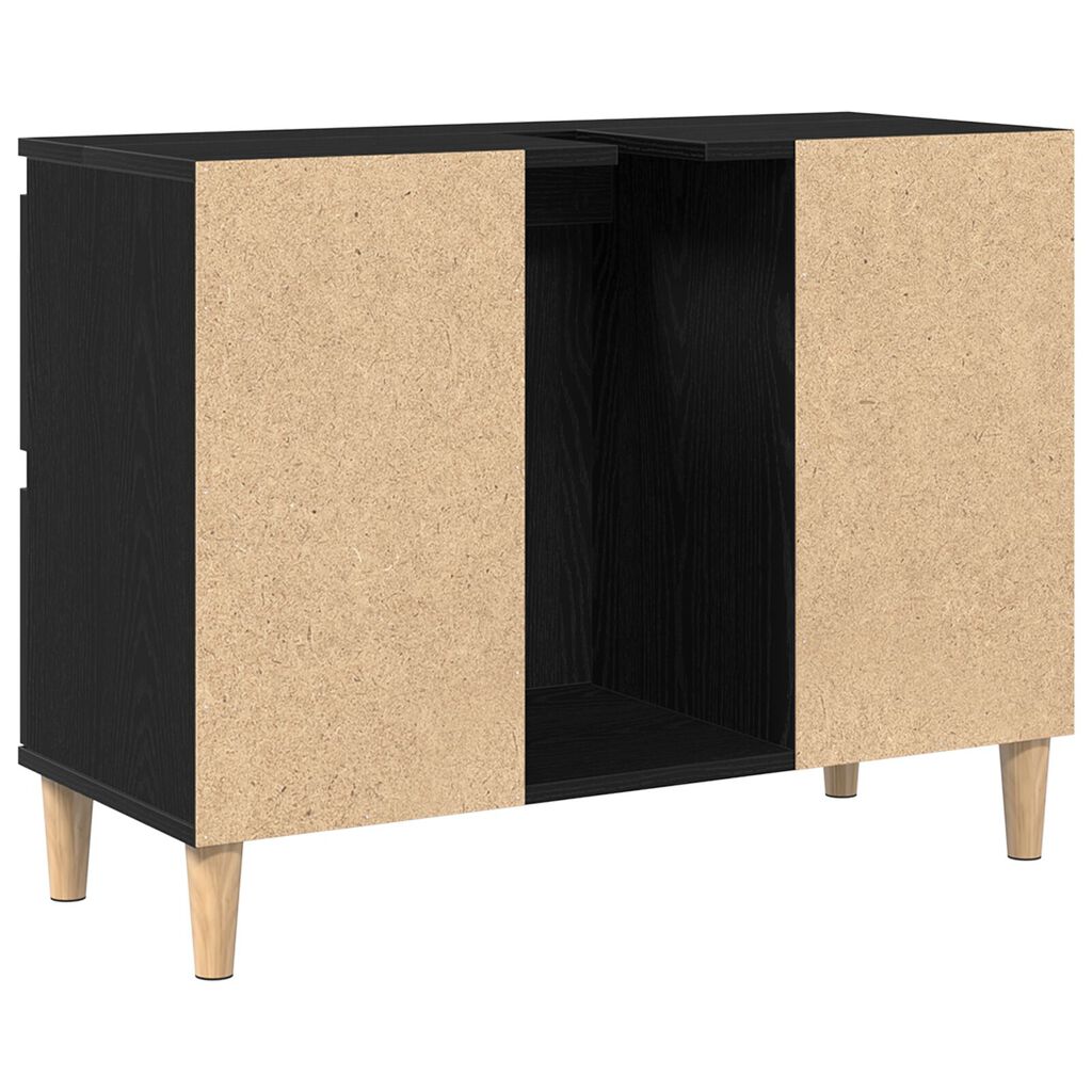 vidaXL Ντουλάπι μπαταρίας Μαύρη Δρυς 80x33x60 εκ Επεξεργασμένο Ξύλο