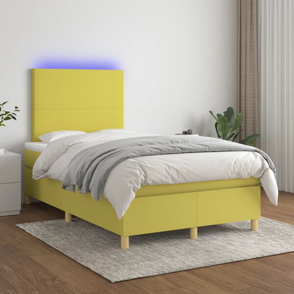 vidaXL &Kappa;&rho;&epsilon;&beta;ά&tau;&iota; Boxspring &mu;&epsilon; &Sigma;&tau;&rho;ώ&mu;&alpha; & LED &Pi;&rho;ά&sigma;&iota;&nu;&omicron; 120x200 &epsilon;&kappa; &Upsilon;&phi;&alpha;&sigma;&mu;ά&tau;&iota;&nu;&omicron;