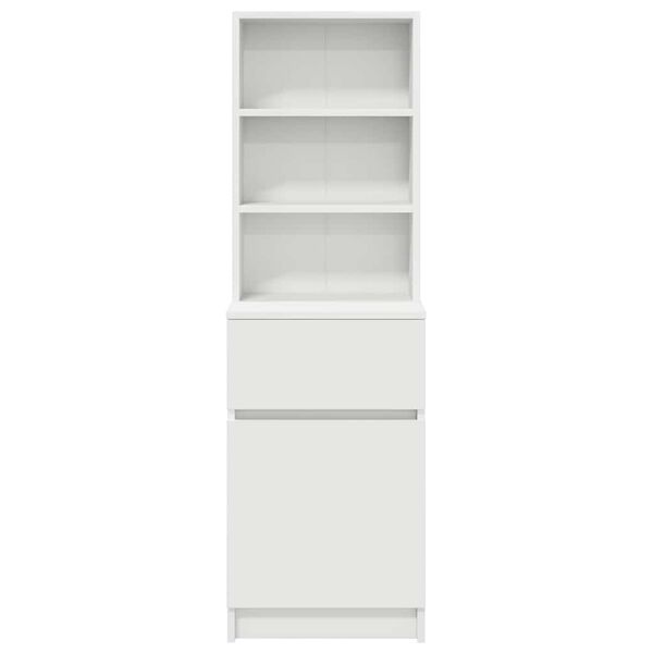 vidaXL Κομοδίνο Λευκό 39x35x125 εκ. από Επεξεργασμένο Ξύλο