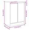 vidaXL Sideboard Μαύρη βελανιδιά 57x34x76 cm Κατασκευασμένο ξύλο